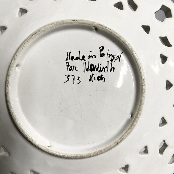 Neuwirth Made in Portugal Floral Reticulated Plate 10” - Picture 5 of 8